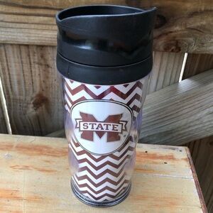 Whirley Drink Works 16oz MS State Bulldogs Maroon & White Chevron Tumbler